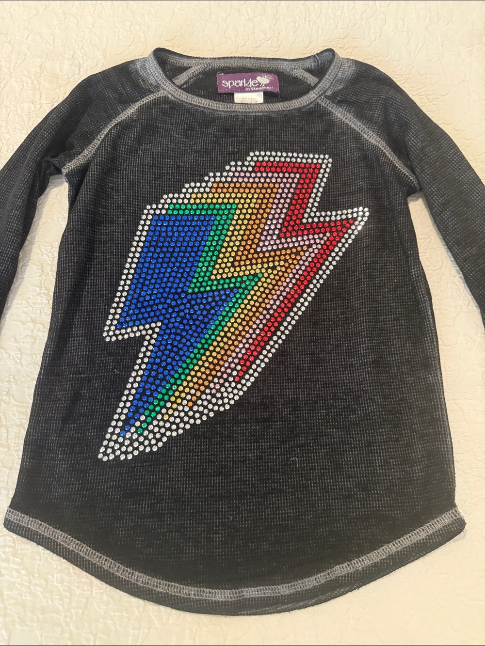 Sparkle Lightning Bolt long Sleeve Tee size 6x